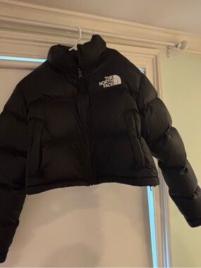 The North Face Black Cropped Down Puffer Jacket